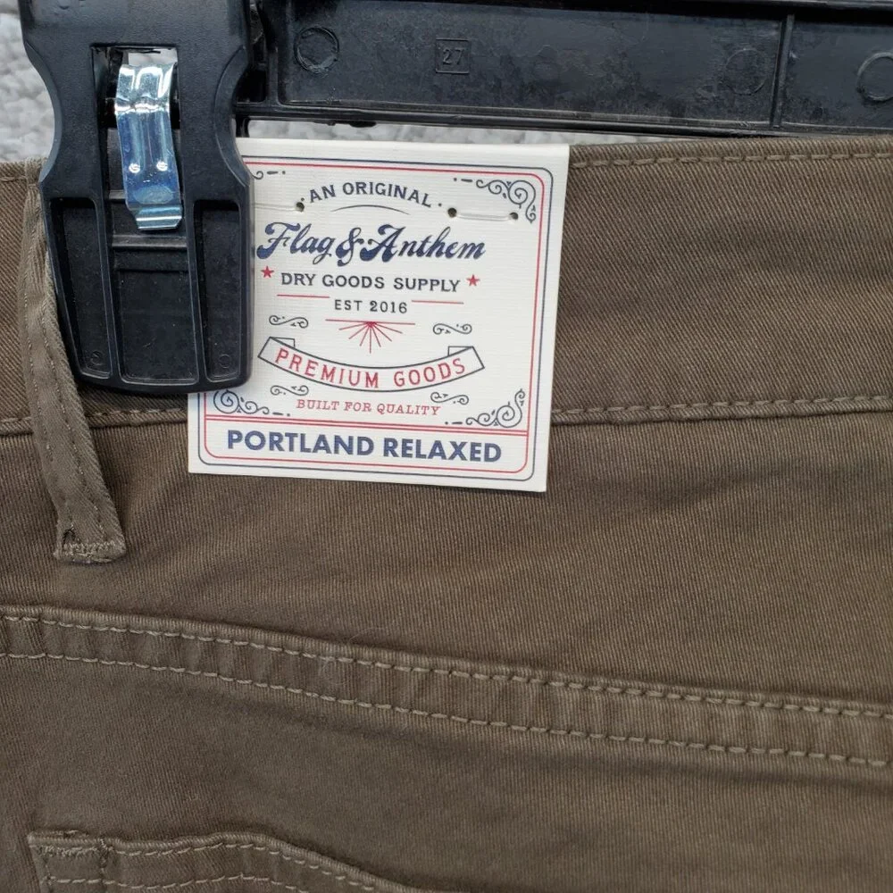 Flag‎ & Anthem Portland Relaxed Chino 31x32 Olive NWT